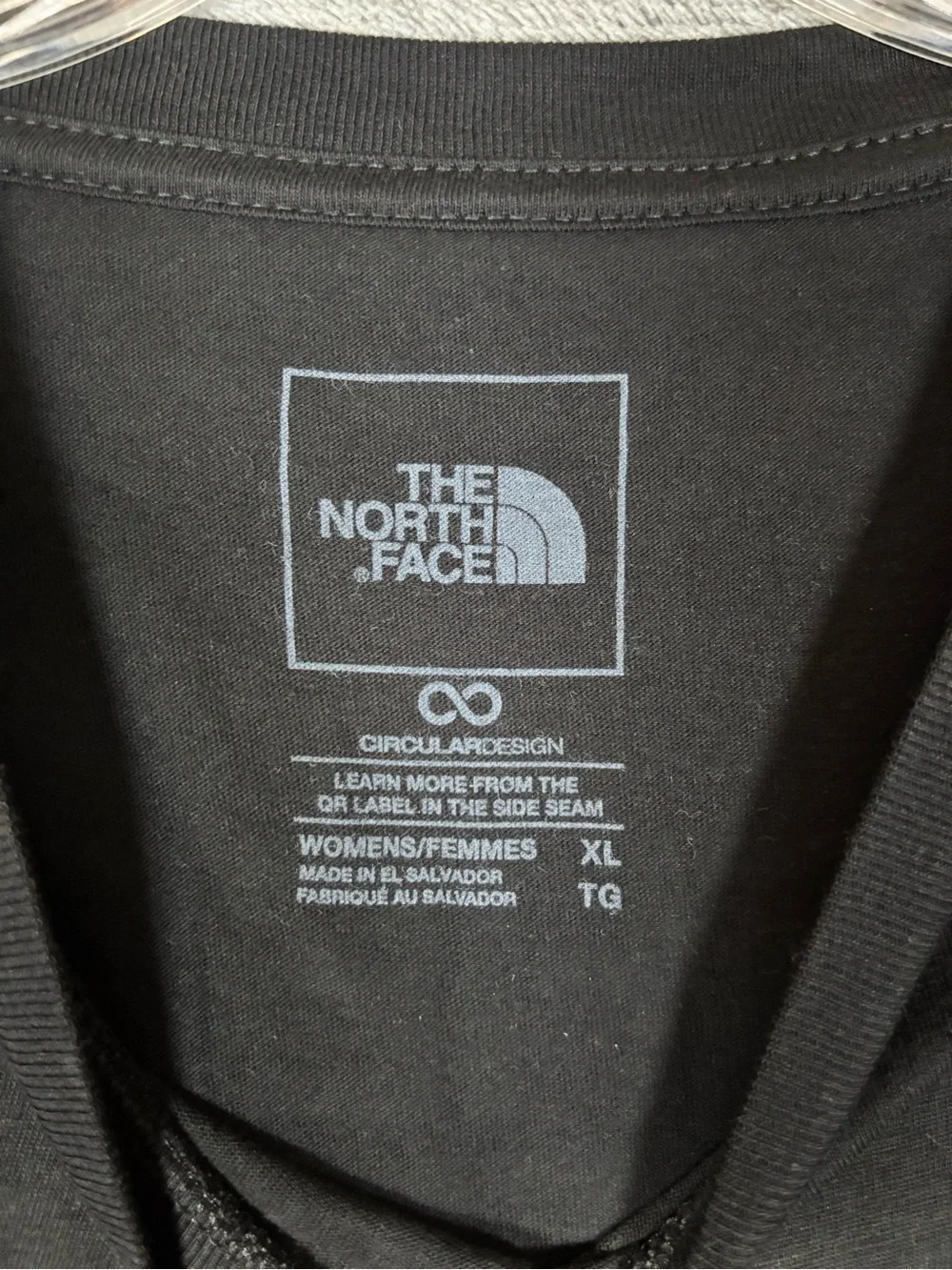 NWT The North Face Womens Throwback Short Sleeve Tee Black/White Logo Size XL - Picture 5 of 8
